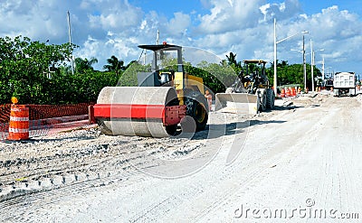 Road Repairs Stock Photo