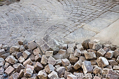 Road repairs Stock Photo