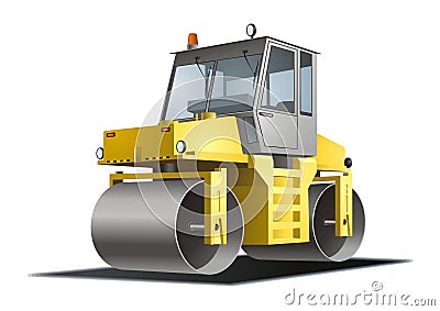 Road roller Vector Illustration