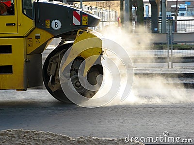 Road roller Stock Photo