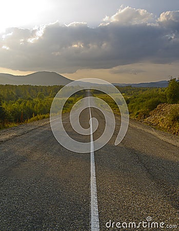 The Road, russian Far East Stock Photo