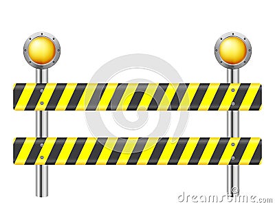 Road safety barrier Vector Illustration