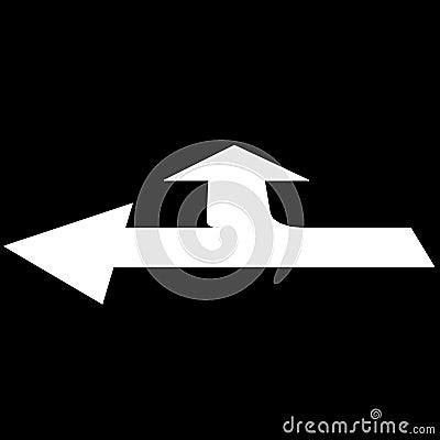 Road sectoring arrow straight Stock Photo