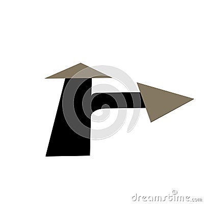 Road sectoring arrow straight Stock Photo