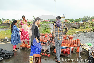 Road side shopping Editorial Stock Photo