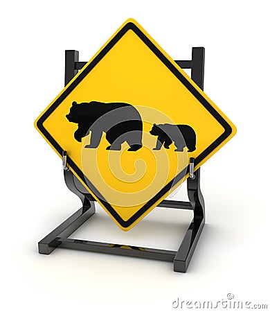 Road sign - Bear Stock Photo