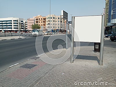 ROAD SIGN BILLBOARD ADVERTISEMENT CONCEPT Editorial Stock Photo