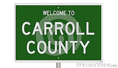 Road sign for Carroll County Stock Photo