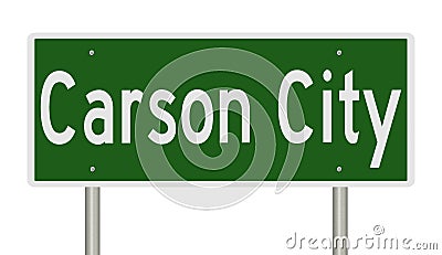 Road sign for Carson City Nevada Stock Photo