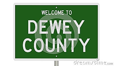 Road sign for Dewey County Stock Photo
