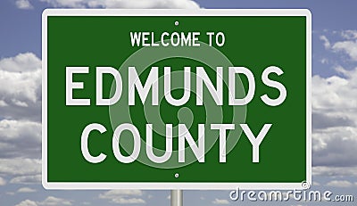Road sign for Edmunds County Stock Photo