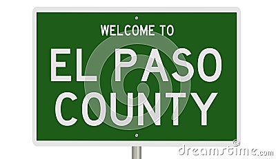 Road sign for El Paso County Stock Photo