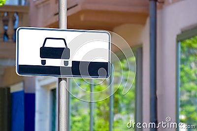 Road sign- How to park your vehicle Stock Photo