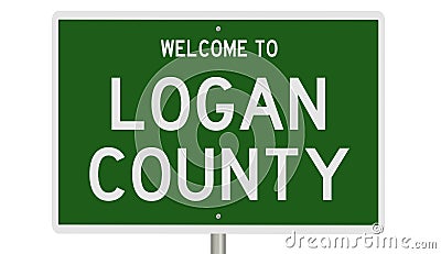 Road sign for Logan County Stock Photo