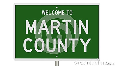 Road sign for Martin County Stock Photo