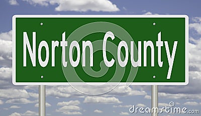 Road sign for Norton County Stock Photo