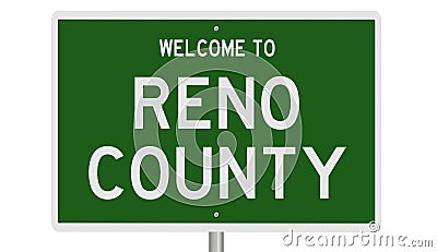 Road sign for Reno County Stock Photo