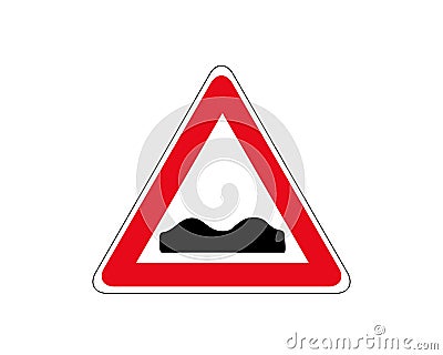 Road, sign, rough icon vector image. Can also be used for traffic signs. Suitable for web apps, mobile apps and print media Vector Illustration