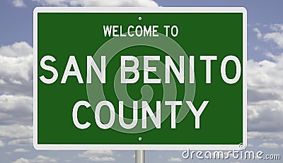 Road sign for San Benito County Stock Photo