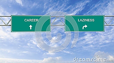 Career and laziness Stock Photo