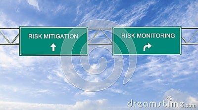 Risk mitigation and monitoring Stock Photo