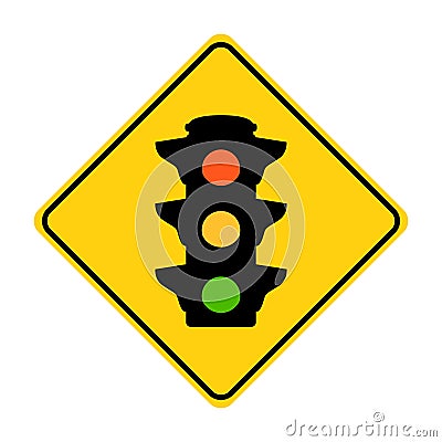 Road sign trafic liht vector illustration Vector Illustration