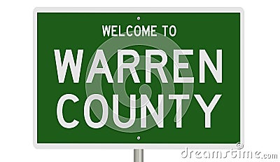Road sign for Warren County Stock Photo