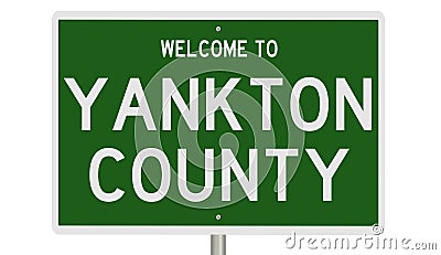Road sign for Yankton County Stock Photo