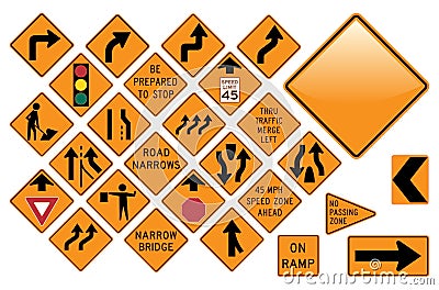 Road Signs Vector Illustration