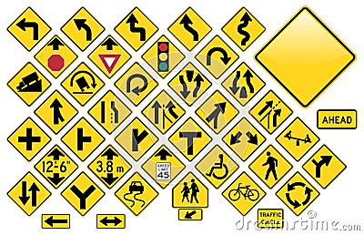 Road Signs Vector Illustration