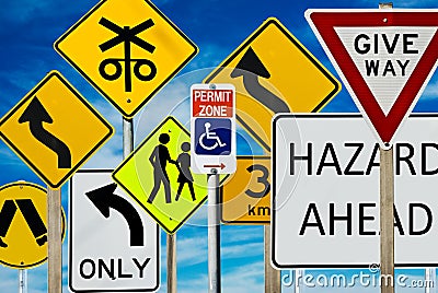 Road Signs Stock Photo