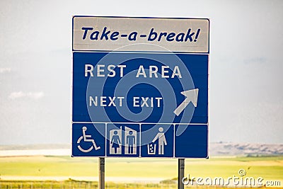 Road Signs on Canadian Rural roadside Stock Photo