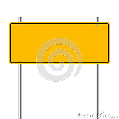 Sign road yallow Blank vector illustration Vector Illustration