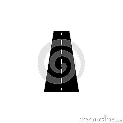 Road solid icon, navigation and street Vector Illustration