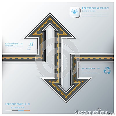 Road & Street Traffic Sign Business Infographic Design Template Vector Illustration