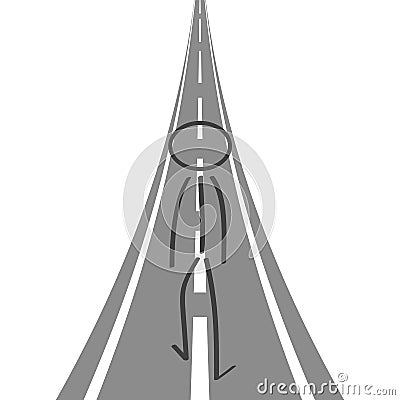 The road success moving into the future - vector Stock Photo