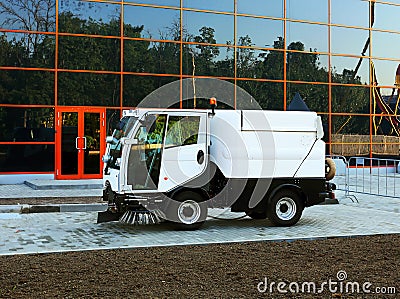 Road sweeper Stock Photo