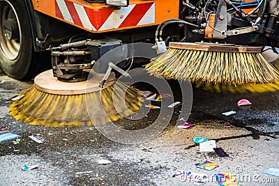 Road Sweeper Stock Photo