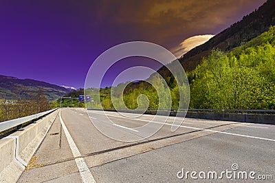 Road in Switzerland Stock Photo