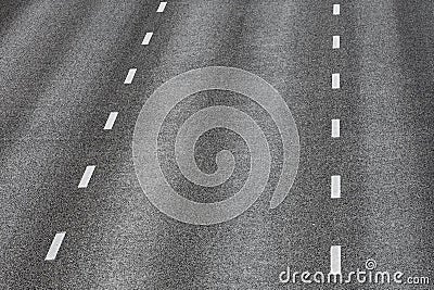Road texture with two dashed white stripe Stock Photo