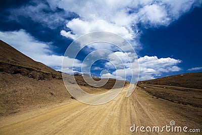 Road on tibet Stock Photo