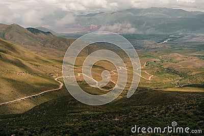 road to anorama of the Cerro de los 14 Colores, Jujuy, Argentina Stock Photo