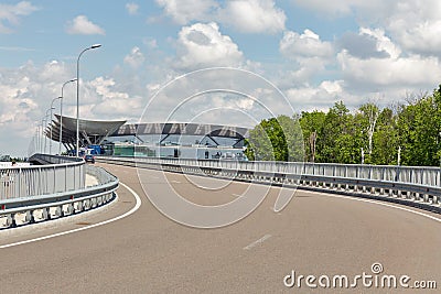 Road to Boryspil International Airport. Kiev, Ukraine. Editorial Stock Photo