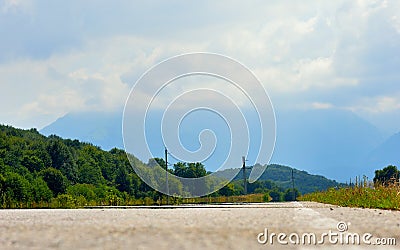 Road to Caucasus mountains Stock Photo