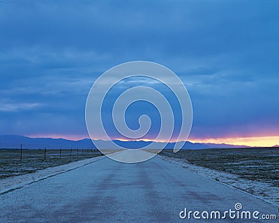 road to dawn Stock Photo