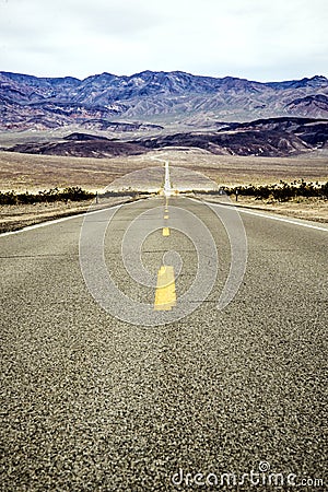 Road to Death Valley Stock Photo