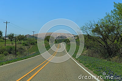 Road to Enchanted Rock Stock Photo