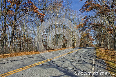 The Road to FDR State Park Stock Photo