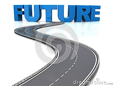 Road to future Cartoon Illustration