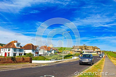 Road to the harbour of Folkestone England Editorial Stock Photo